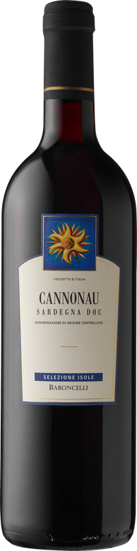 Bottiglia di Cannonau Sardegna DOC BARONCELLI selezione isole di Baroncelli