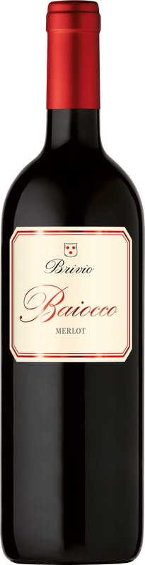 Flasche Baiocco Merlot del Ticino DOC von Gialdi Vini - Linie Brivio