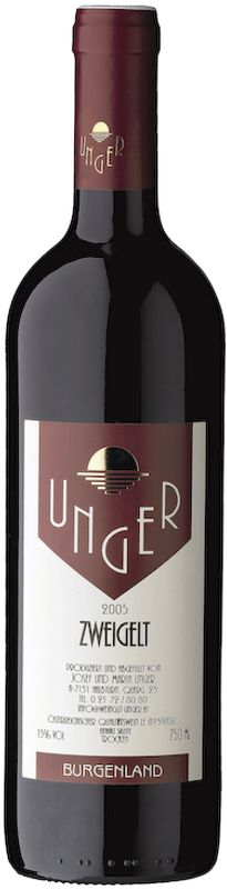 Bottle of Zweigelt Burgenland from Weingut Unger