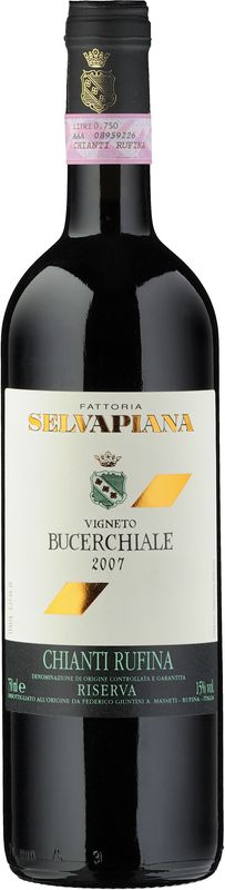 Bottle of Chianti Rufina riserva Bucerchiale DOCG from Selvapiana