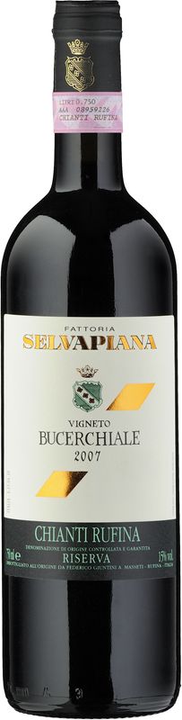 Bouteille de Chianti Rufina riserva Bucerchiale DOCG de Selvapiana