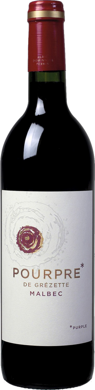 Bottiglia di Pourpre de Grezette Malbec Cahors AOC di Domaine Lagrezette