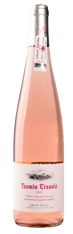 Bottiglia di Rosé TXAKOLI Getariako Txakolina DO di Txomin Etxaniz