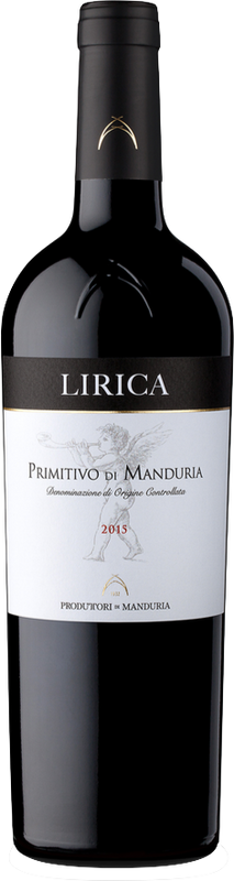 Bouteille de Lirica Primitivo di Manduria DOP de Produttori Vini di Manduria