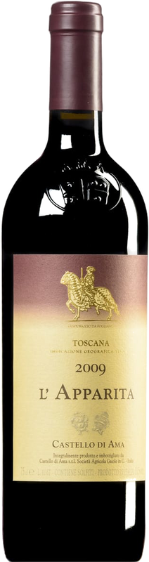Bottiglia di Vigna L'Apparita Merlot Toscana IGT di Castello di Ama