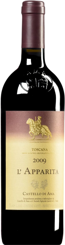 Bouteille de Vigna L'Apparita Merlot Toscana IGT de Castello di Ama