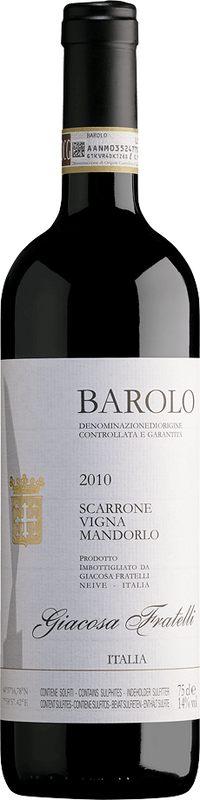 Bottle of Barolo Riserva Scarrone Vigna Mandorlo DOCG from Giacosa Fratelli