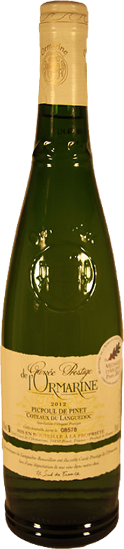 Bottle of Picpoul De Pinet Cuvée Prestige AOC CdL from Cave de l'Ormarine