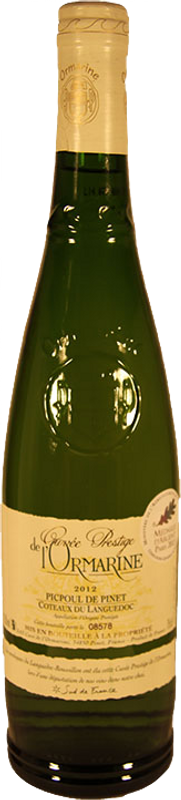 Bouteille de Picpoul De Pinet Cuvée Prestige AOC CdL de Cave de l'Ormarine