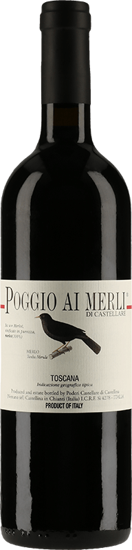 Bottiglia di Poggio ai Merli Rosso IGT di Castellare di Castellina