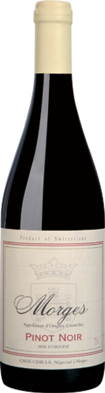 Bottle of Pinot Noir De Morges from Cave de la Côte