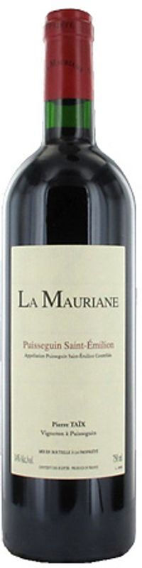 Bottle of Puisseguin-St-Emilion AOC from Chateau La Mauriane