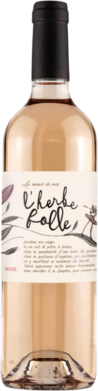 Bottle of Herbe Folle Rosé Gaillac AOC from Château Les Vignals