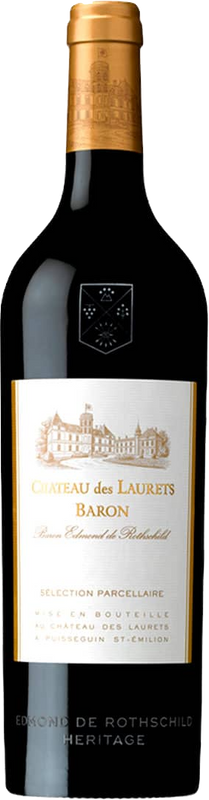 Flasche Château des Laurets A.O.C. von Baron Edmond de Rothschild