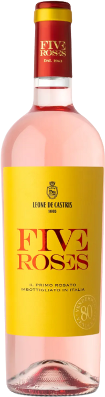 Bottiglia di Five Roses Rosato Salento IGT Negroamaro di Leone de Castris