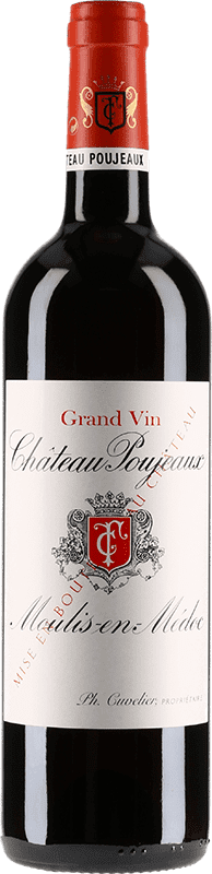 Bottiglia di Château Poujeaux cru bourgeois Moulis AOC di Château Poujeaux