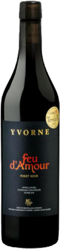 Bottiglia di Feu d'Amour Pinot Noir Yvorne Chablais AOC di Artisans Vignerons d'Yvorne