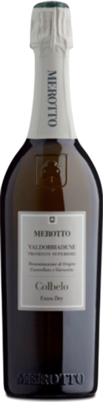 Bouteille de Colbelo Valdobbiadene Prosecco Superiore DOCG extra dry de Merotto