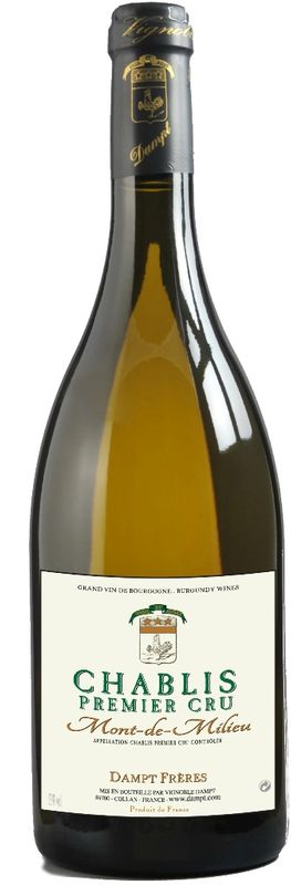Bottle of Mont-de-Milieu Chablis 1er Cru AC from Vignoble Dampt Frères