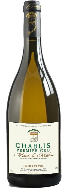 Bouteille de Mont-de-Milieu Chablis 1er Cru AC de Vignoble Dampt Frères