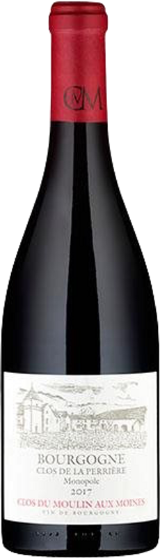 Bottiglia di Bourgogne Rouge Clos de la Perrière Monopole AOP di Clos du Moulin aux Moines