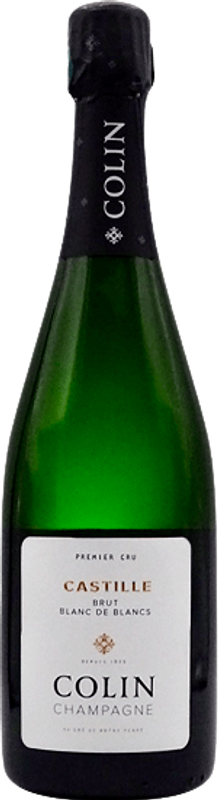 Bottiglia di Cuvee Castille Brut Blanc de Blancs Premier Cru di Champagne Colin