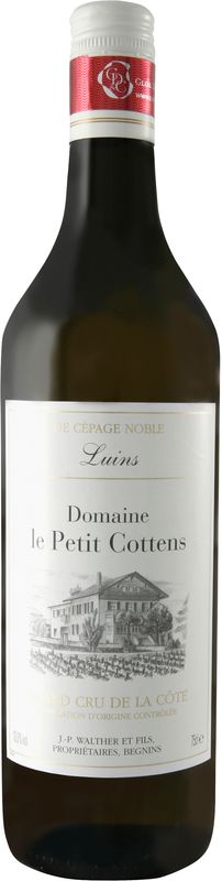 Bottiglia di Domaine le Petit Cottens Blanc Grand Cru Luins AOC di J.-P. Walther & Fils