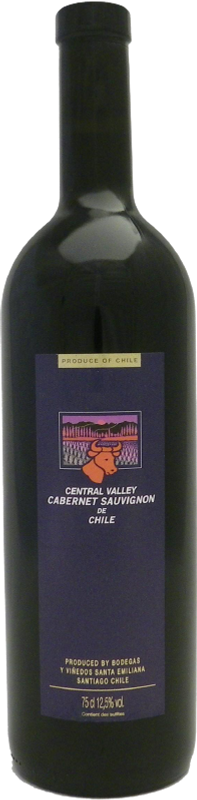 Bottle of Cabernet Sauvignon Reserva Central Valley from Emiliana Organic Vineyards