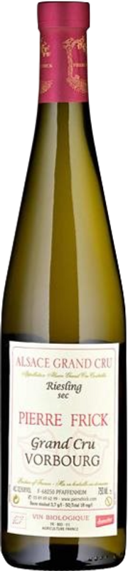 Bottiglia di Riesling Grand Cru Vorbourg AOC di Pierre Frick