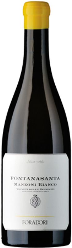 Bottiglia di Manzoni bianco Fontanasanta Vigneti delle Dolomiti bianco IGT di Foradori