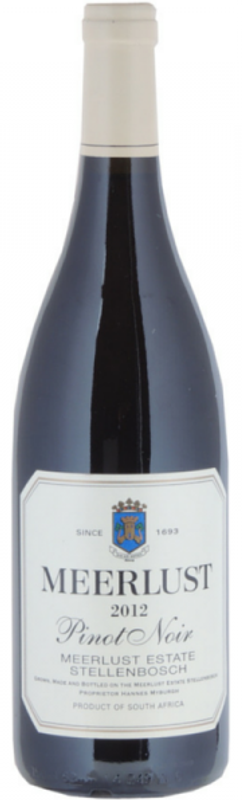 Bottiglia di Pinot Noir di Meerlust Estate