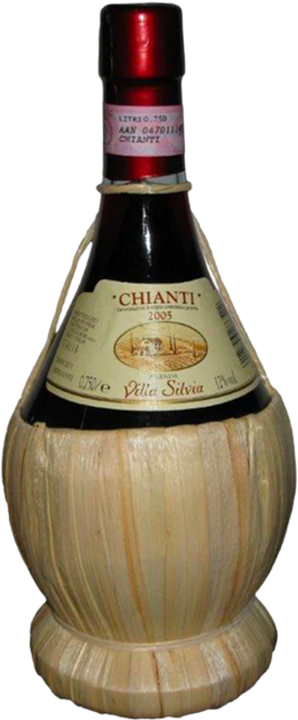 Bottle of Chianti DOCG Fiaschetto Villa Silvia from Salvadori