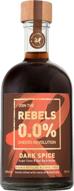 Flasche Dark Spice Rum Alternative von Rebels