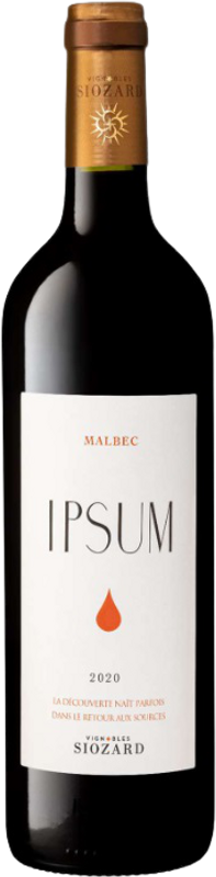 Bottle of Ipsum Malbec AOC Bordeaux from David & Laurent Siozard