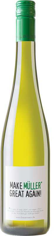 Bottle of Müller-Thurgau «Make Müller Great Again» from Emil Bauer & Söhne