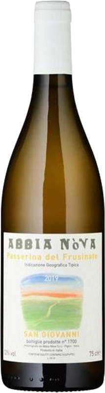 Bottiglia di San Giovanni Bianco Passerina del Frusinate IGT di Abbia Nòva