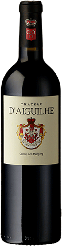 Bottiglia di Le Blanc d'Aiguilhe Bordeaux AOC di Château d'Aiguilhe