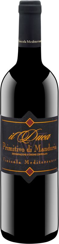 Bottiglia di Primitivo di Manduria DOP il Duca di Vinicola Mediterranea
