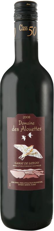 Bouteille de Domaine des Alouettes Gamay de Satigny AOC de Jean-Daniel Ramu