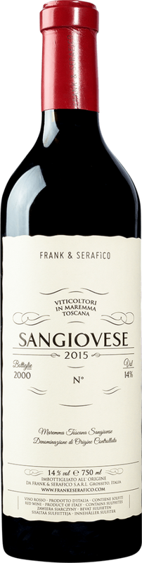 Bottiglia di Sangiovese Maremma Toscano Rosso DOC di Frank & Serafico