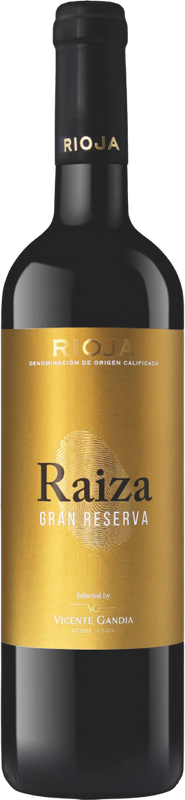 Bottle of Raiza Gran Reserva from Viñedos de Aldeanueva