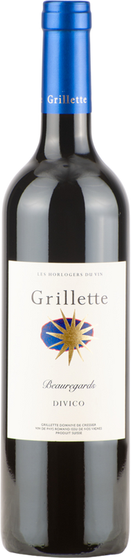 Bottiglia di Divico Premier Beauregards Vin de Pays Romand di Grillette Domaine De Cressier
