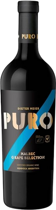 Flasche PURO Grape Selection Malbec von Ojo de Vino/Agua / Dieter Meier