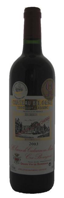 Image of Château Bel-Orme Chateau Bel-Orme Cru Bourgeois Haut-Medoc ac MdC - 75cl - Bordeaux, Frankreich bei Flaschenpost.ch