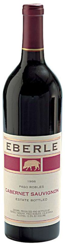 Bottiglia di Cabernet Sauvignon di Eberle Winery