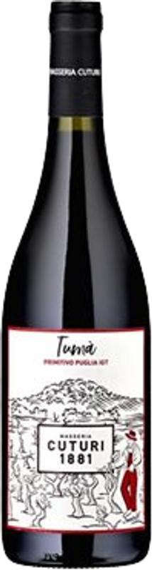 Bottle of Tumà Primitivo IGT Puglia from Masseria Cuturi 1881