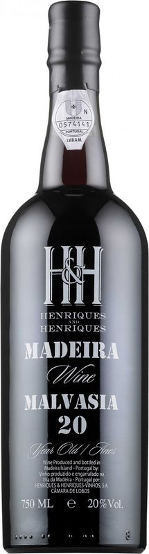 Bouteille de Malmsey 20 years de Henriques & Henriques