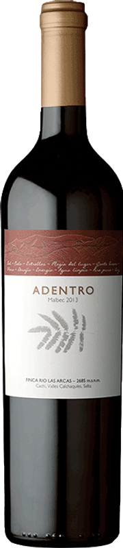 Bottle of ADENTRO Malbec from Vinos Adentro