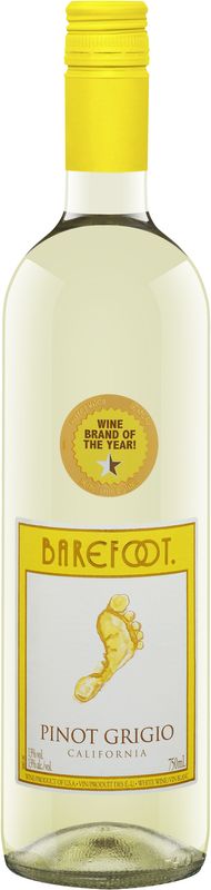 Bottle of Pinot Grigio from Barefoot
