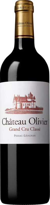 Bottiglia di Château Olivier Cru Classé Pessac Leognan AOC di Château Olivier
